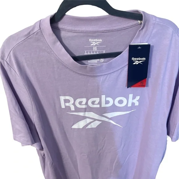 NWT Reebok lavender t shirt short sleeves training shirts size three x nice - Picture 1 of 6
